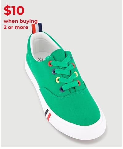 Shop Stripe Detail Canvas Low Top Sneakers