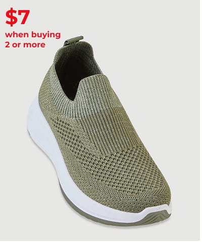 Shop Lurex Textured Knit Slip On Sneakers