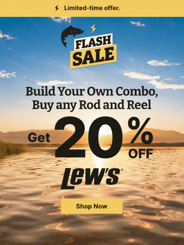 Build Your Own Combo! | Buy any rod and reel, get 20% off!
