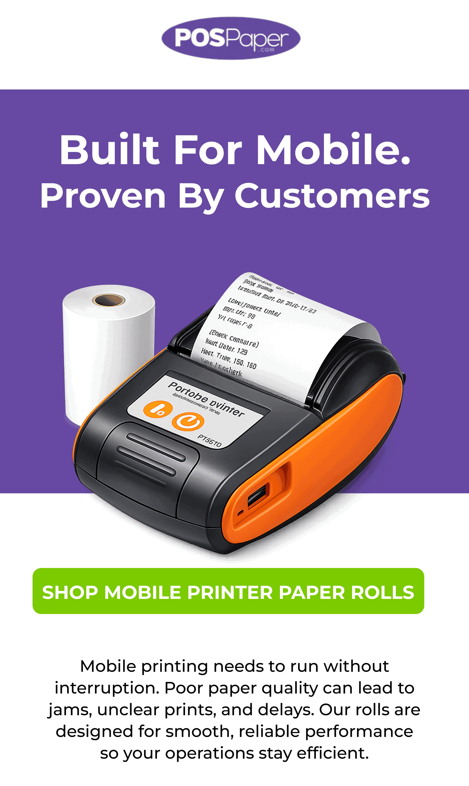 Mobile Printer Paper Rolls