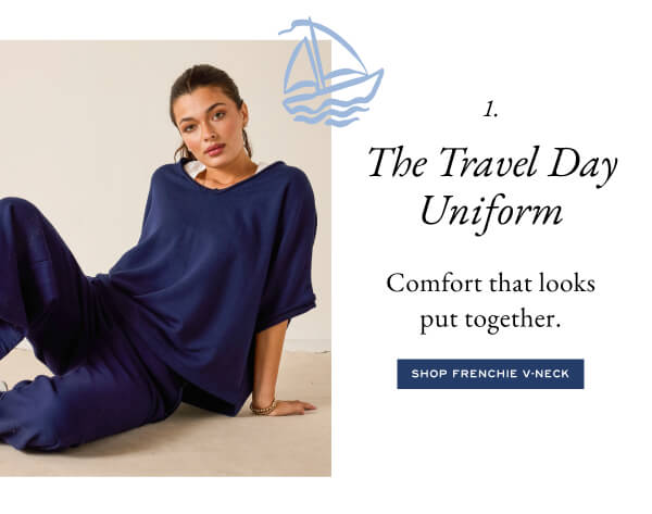 The travel day uniform - Comfort that looks put together. - shop frenchie v-neck