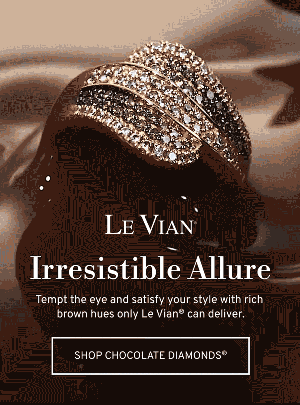 Ombré ring splashing into chocolate. Irresistible Allure. Rich brown hues from Le Vian. Click to Shop Chocolate Diamonds