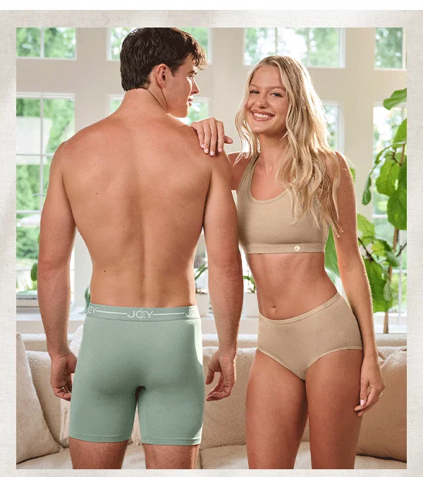 men's and women's organic cotton uw image animation on models