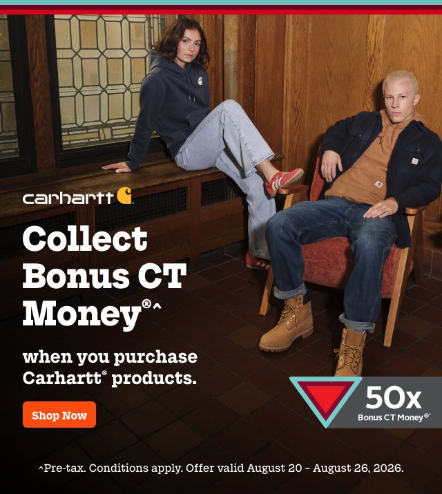 Triangle Bonus Offer Carhartt 50X Bonus CT Money 0%