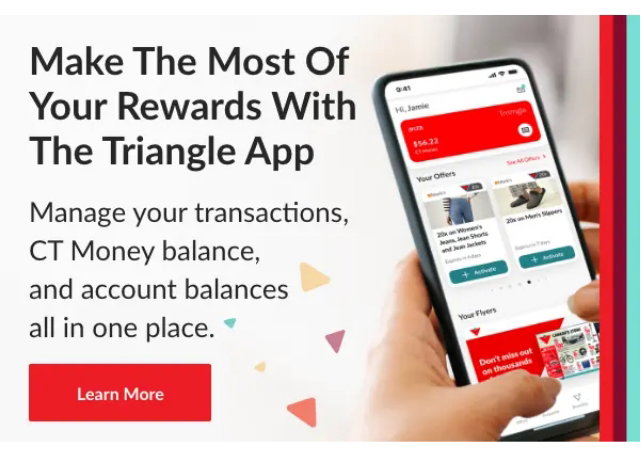 Triangle App = More Rewards Activate your Mark's offers with just a single tap.