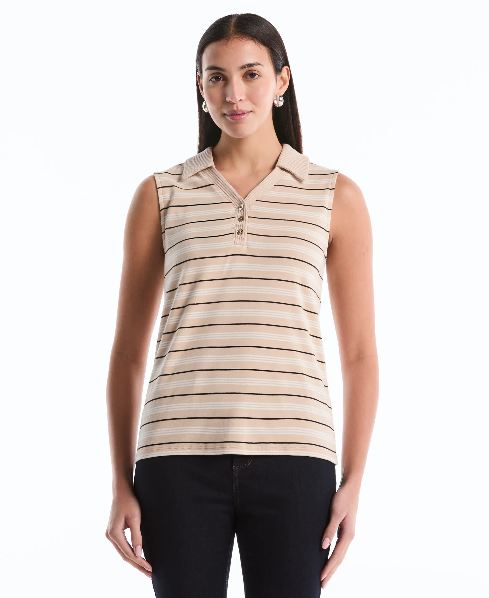 Image of Stripe Polo Top