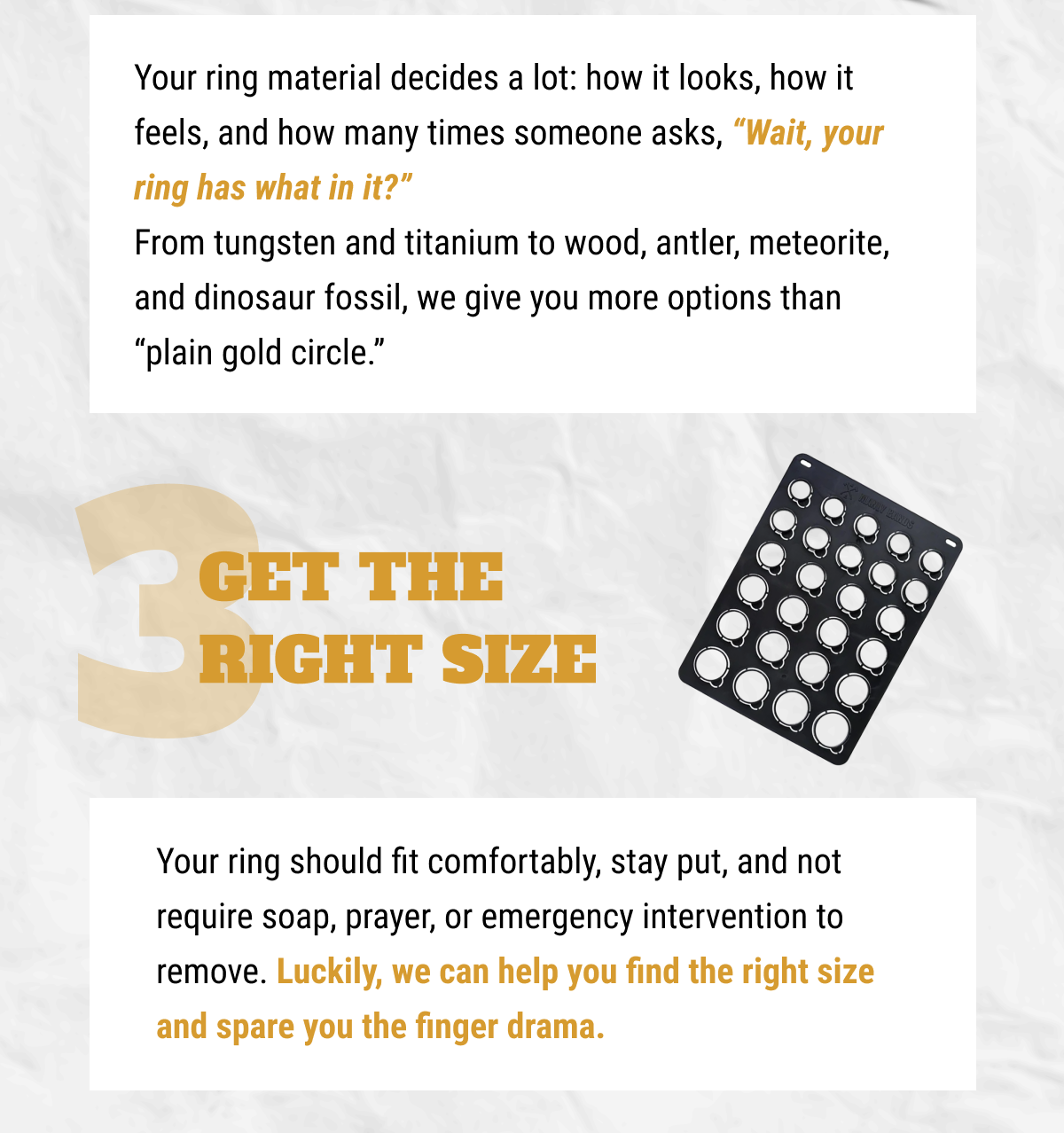 Get the right size