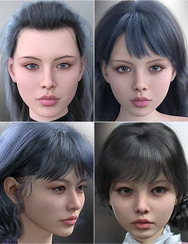 Vo Corv and Young, and Vo Kes and Young HD for Genesis 9 Character Bundle