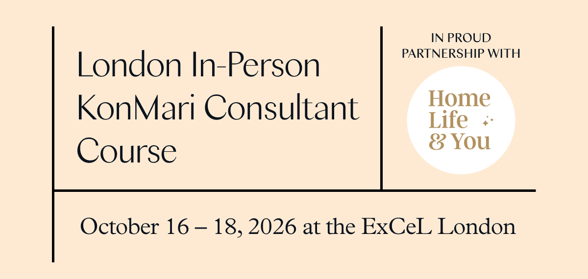 London In-Person KonMari Consultant Course (October 16-18, 2026 at the ExCeL London)