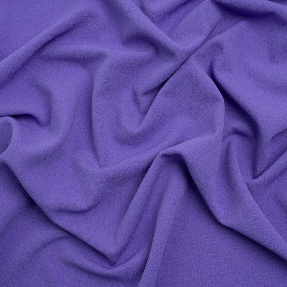 Image of Stretch Polyester Crepe Double Knit - Blue Violet - Designer Deadstock