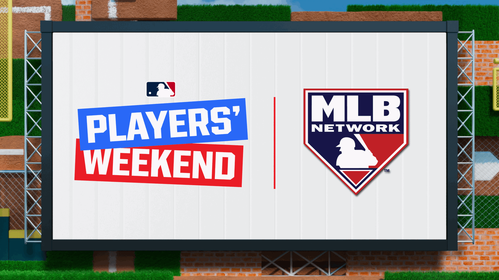 Logos for Players' Weekend and MLB Network