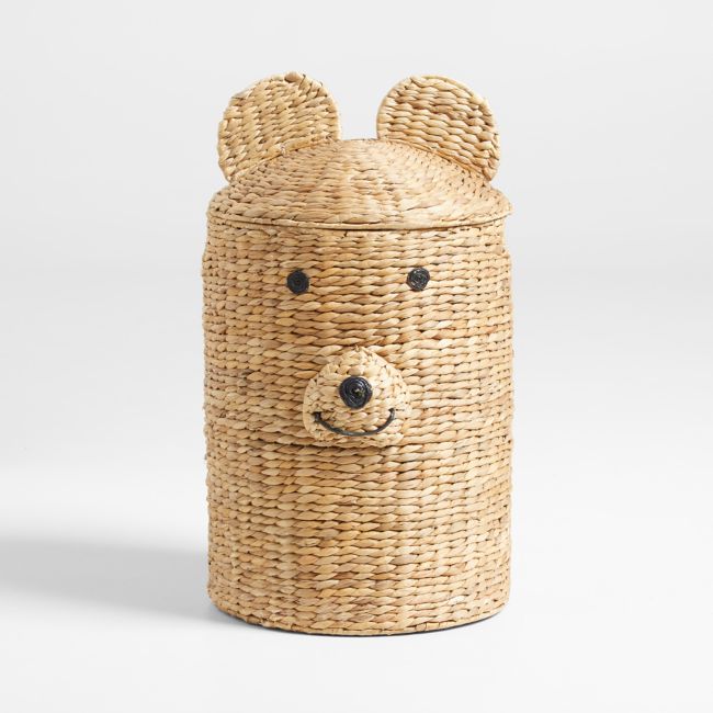 Image of Bear Woven Kids Hamper with Handles