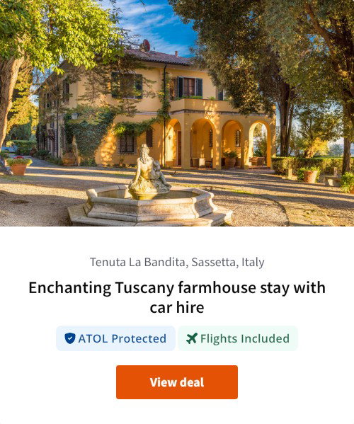Enchanting Tuscany farmhouse stay with car hire