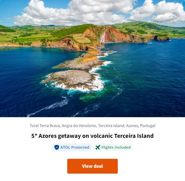 5* Azores getaway on volcanic Terceira Island