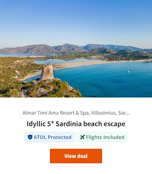 Idyllic 5* Sardinia beach escape
