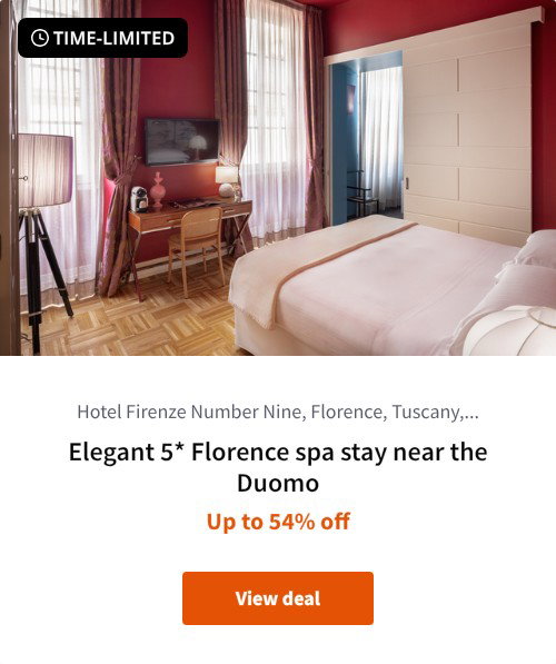 Elegant 5* Florence spa stay near the Duomo