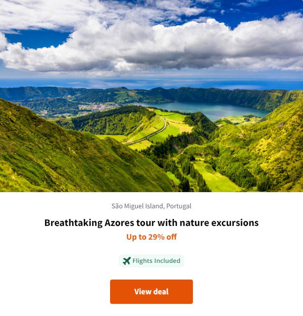 Breathtaking Azores tour with nature excursions