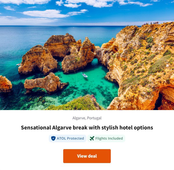 Sensational Algarve break with stylish hotel options