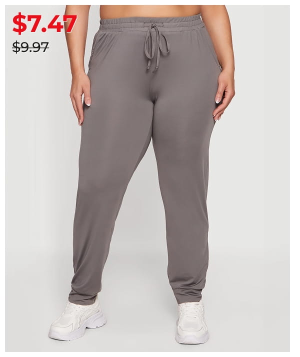 Shop Plus Size Drawstring Joggers