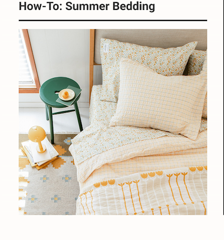 How-To Sumer Bedding