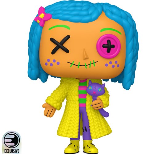 Coraline Patchwork Blacklight Funko Pop! Vinyl Figure #2120 - Entertainment Earth Exclusive
