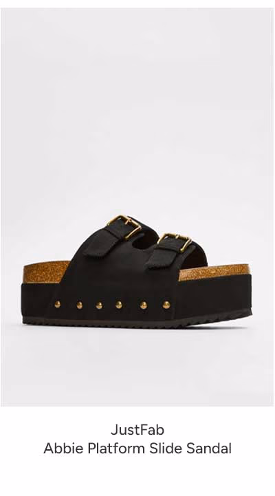 JustFab Abbie Platform Slide Sandal