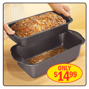 2-Piece Lowfat Nonstick Meatloaf Pan