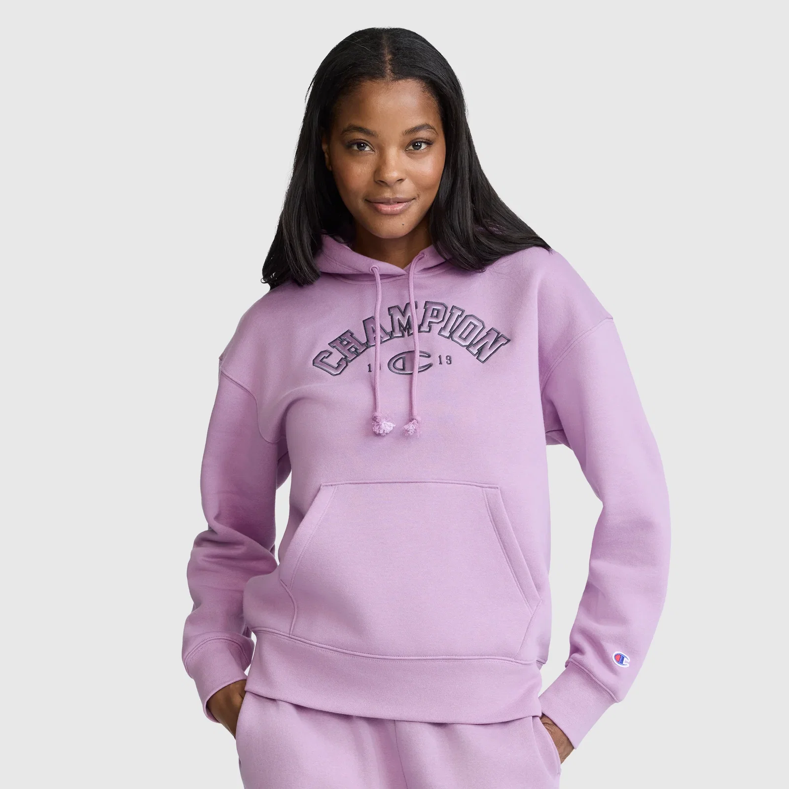 Image of Fleece Hoodie, Satin Applique