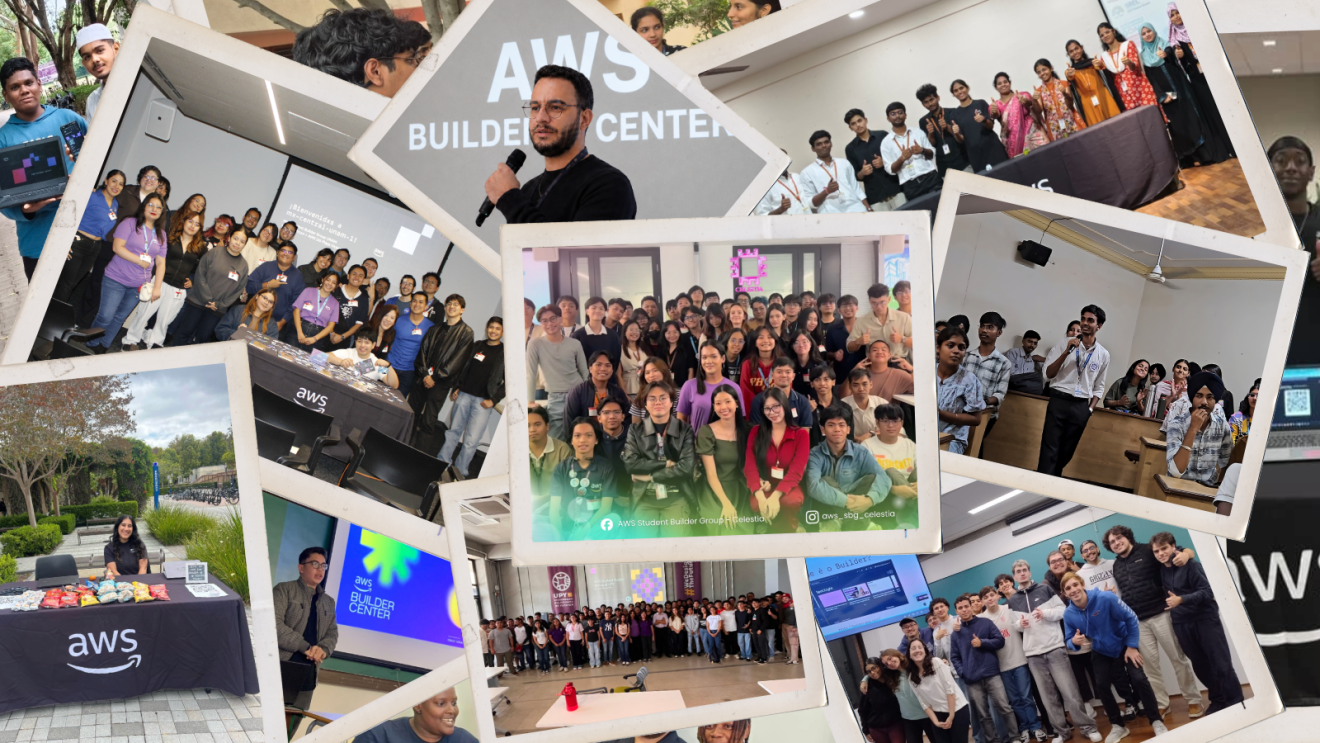 A collage of AWS Skill builder activities..