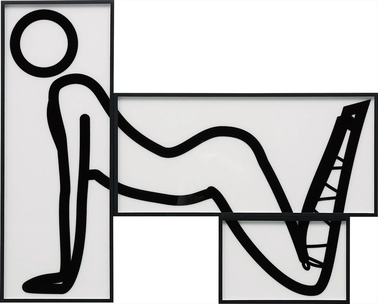 Julian Opie, This is Shahnoza in 3 Parts (7), 2008