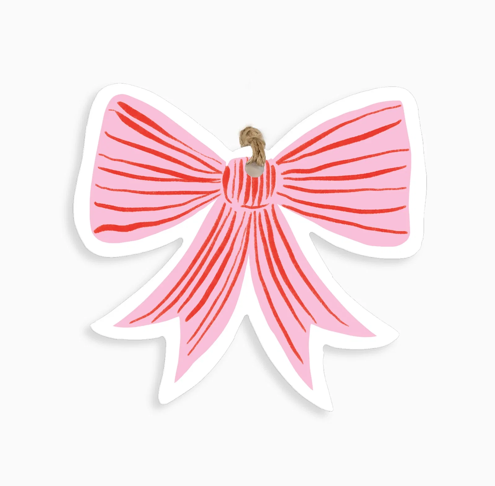 Image of ZWT47 - Pink Bow Christmas Gift Tags (6 pack)