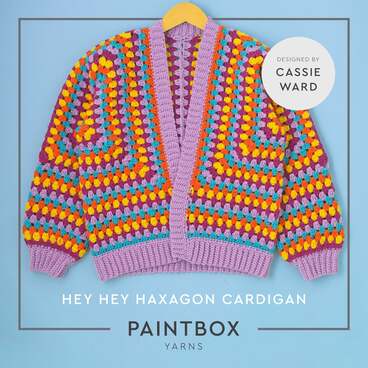 Hey Hey Hexagon Cardigan - Free Crochet Pattern for Women in Paintbox Yarns Simply Aran