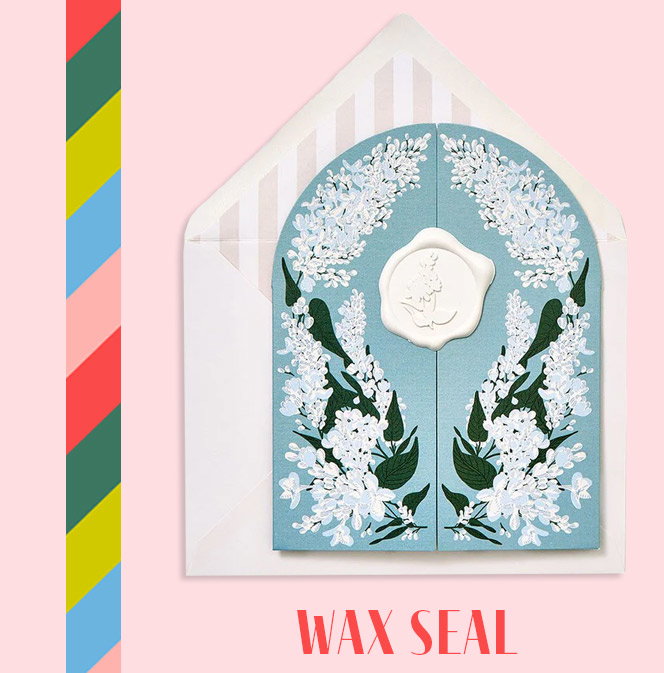 Blue Floral Gateway Embellished Wedding Card