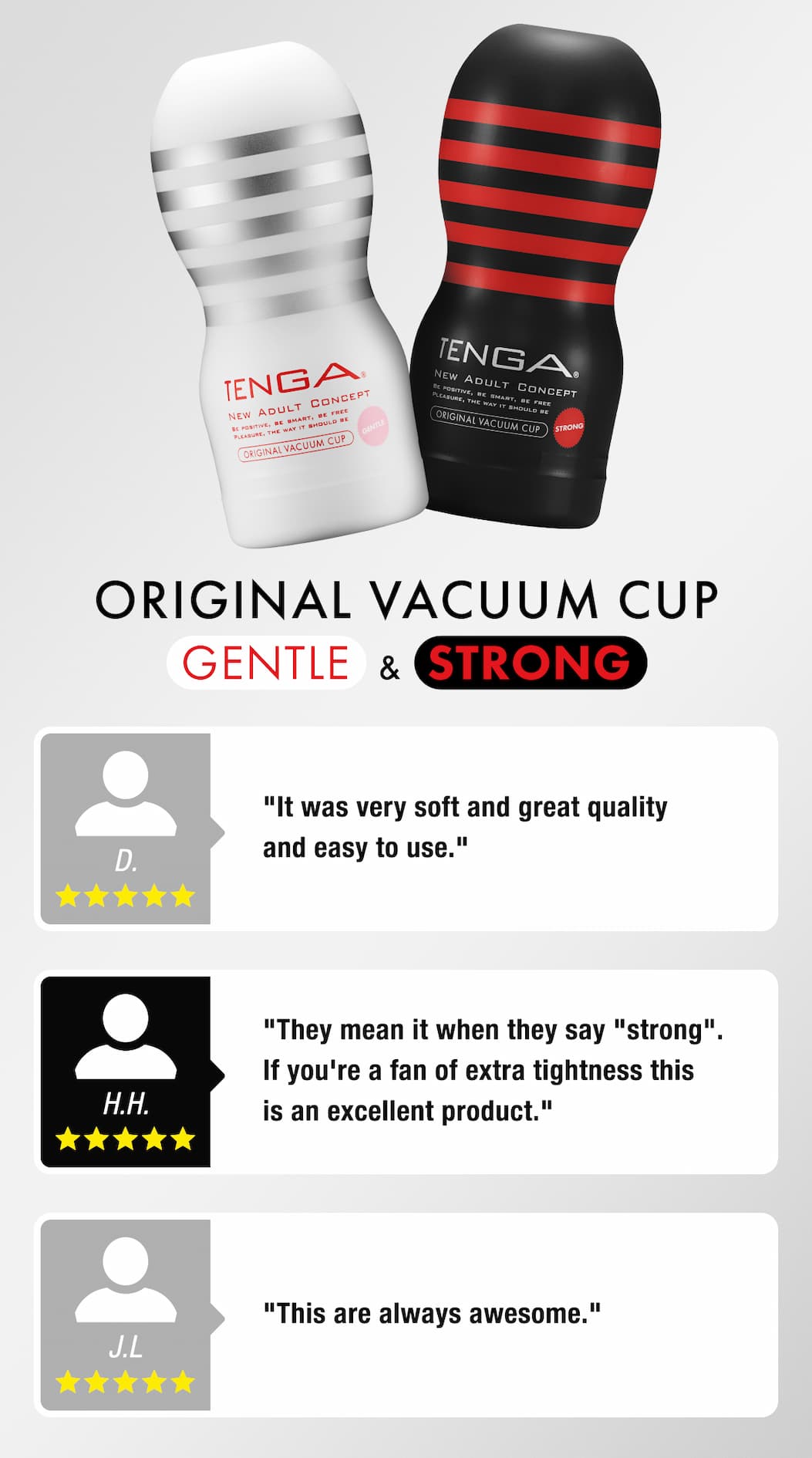 TENGA ORIGINAL VACUUM CUP GENTLE & STRONG Reviews
