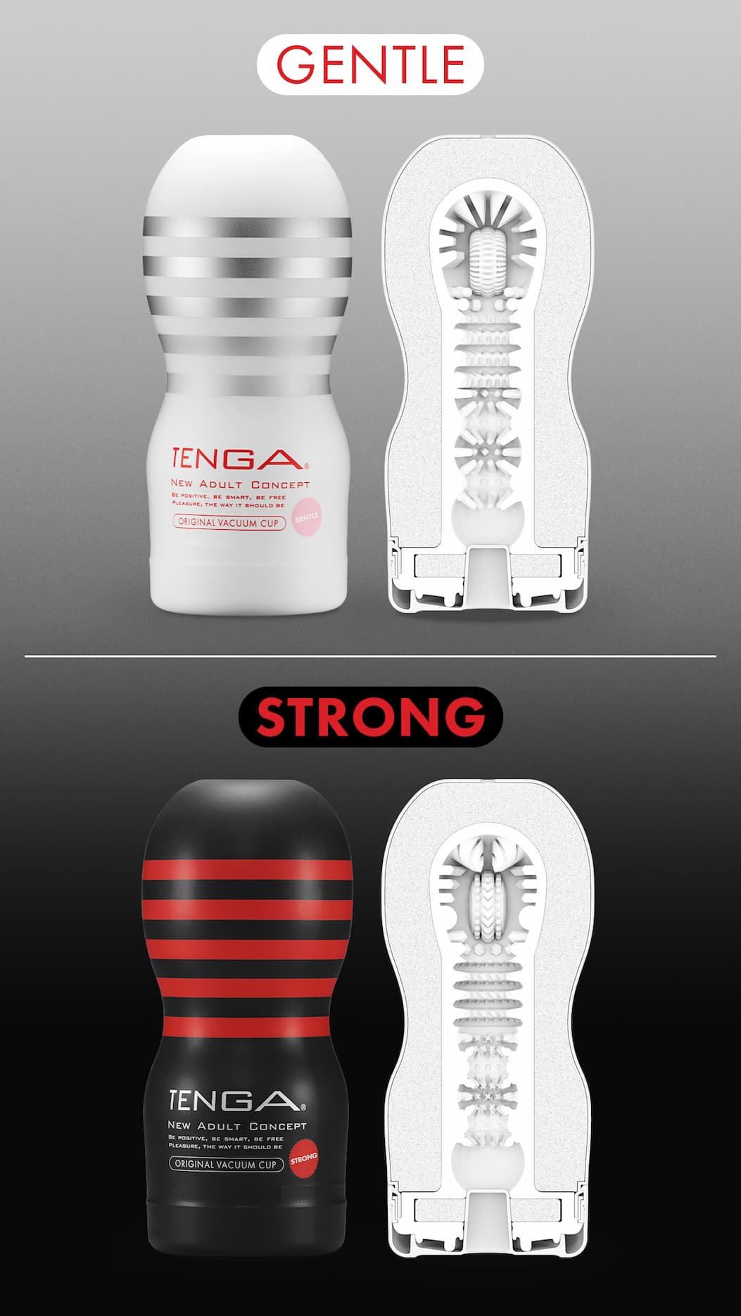 TENGA ORIGINAL VACUUM CUP GENTLE & STRONG internal details