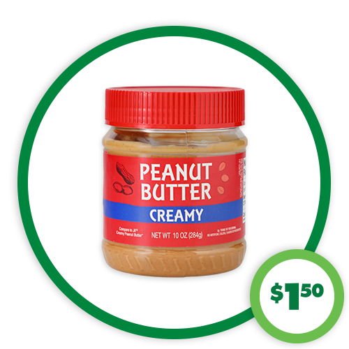 $1.50 Creamy Peanut Butter, 10-oz.