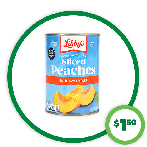 $1.50 Sliced Peaches, 15.2-oz.