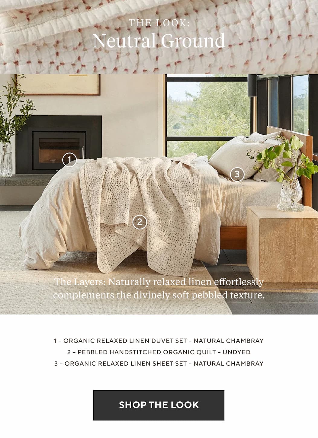 The Look: NEUTRAL GROUND The Layers: Natural shades of cotton effortlessly complement our earthy ginger shade.