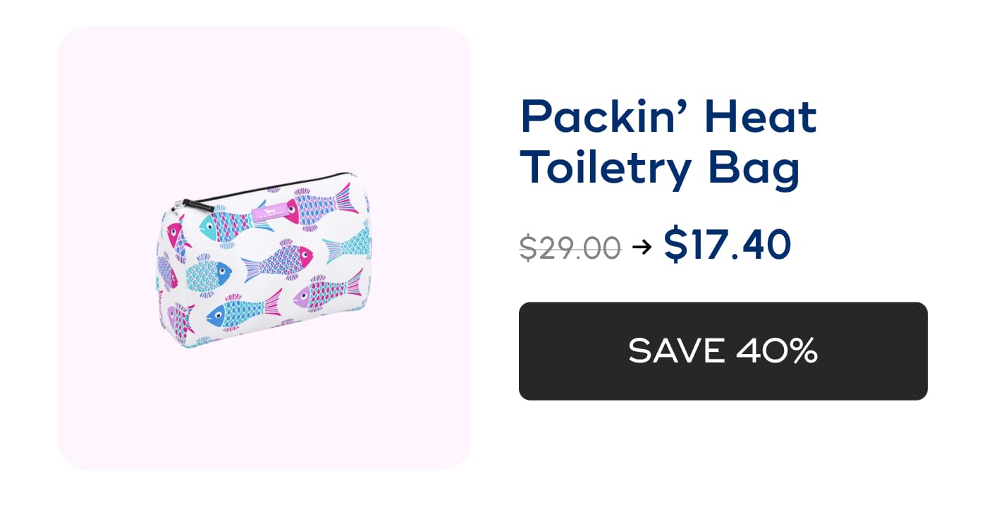 Packin' Heat Toiletry Bag. $29.00 → $17.40. SAVE 40%