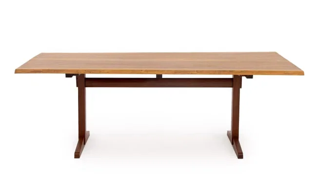 George Nakashima Walnut Trestle Dining Table
