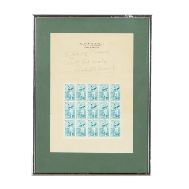 Bobby Jones (1902-1971), Inscribed Letterhead from the Influential American Golfer