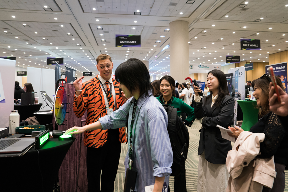 TechCrunch's Expo Hall in motion in 2025