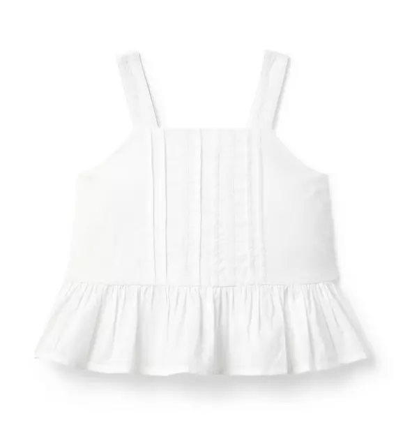Pintuck Peplum Top