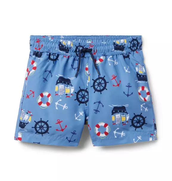 Recycled Pirate Ship Swim Trunk