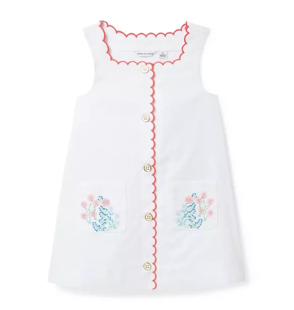 Embroidered Floral Pocket Dress