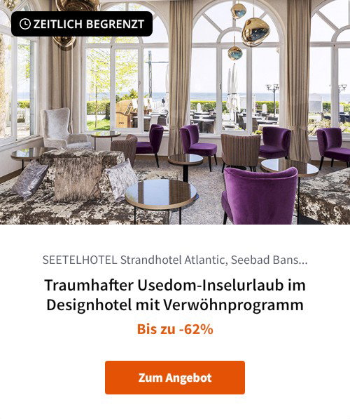 Traumhafter Usedom-Inselurlaub im Designhotel mit Verwöhnprogramm