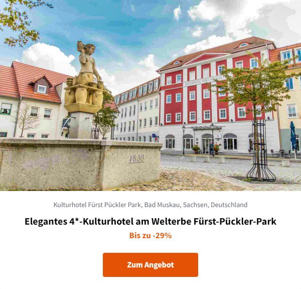 Elegantes 4*-Kulturhotel am Welterbe Fürst-Pückler-Park