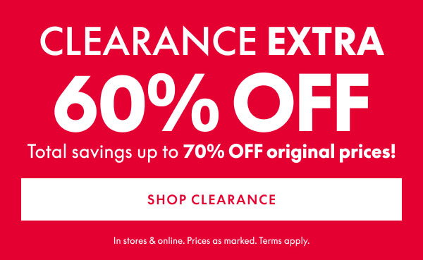 60% Off Clearance