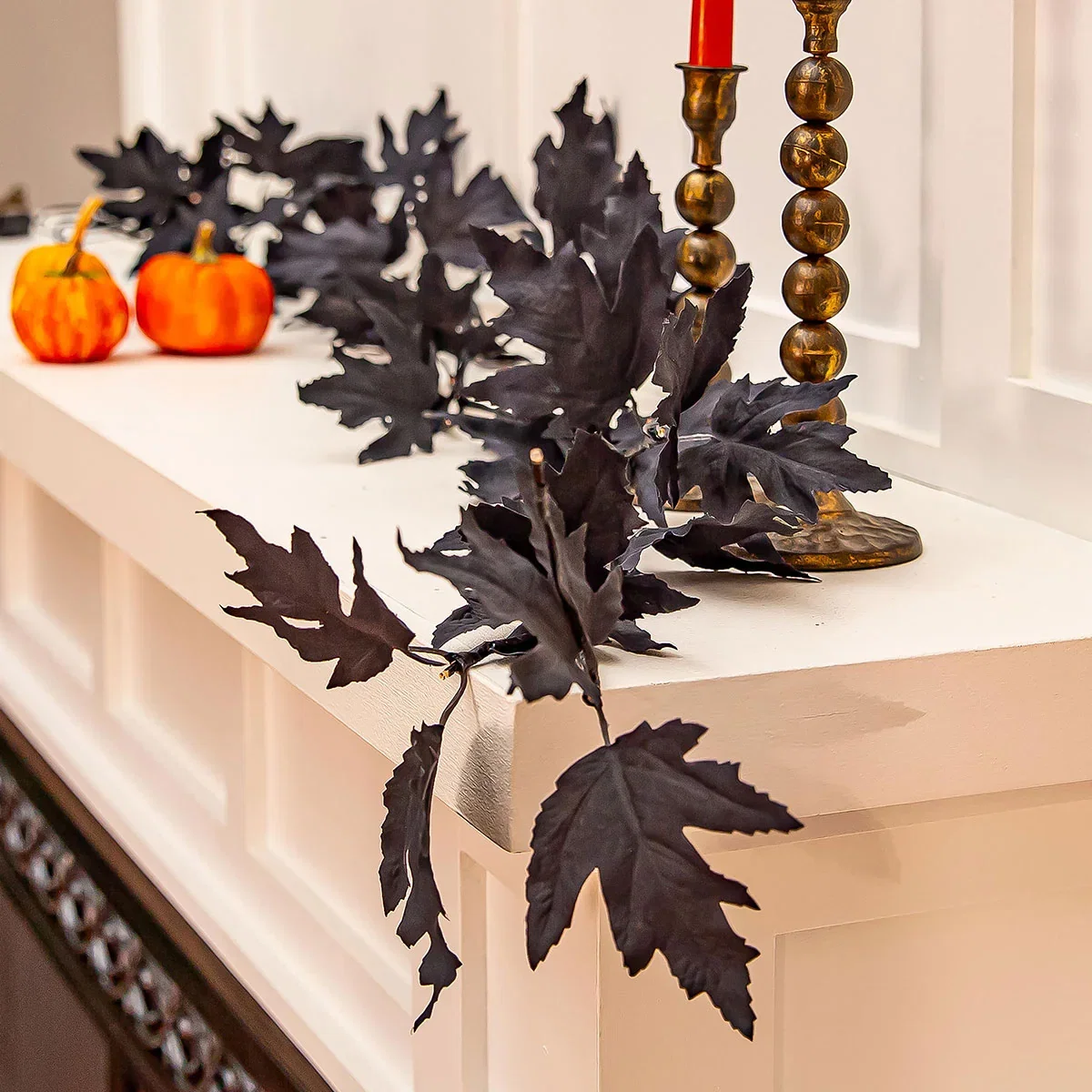 Image of LED Black Maple Garland