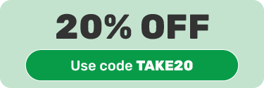20% Off with code TAKE20
